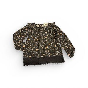 Jessica Simpson Black Floral Kids Blouse